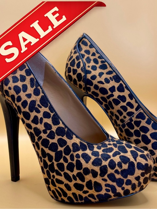 Nine West Shoes - Nine West Aldusa Cheetah Print Hidden Platform Sky High Stiletto Pumps 5M NWB